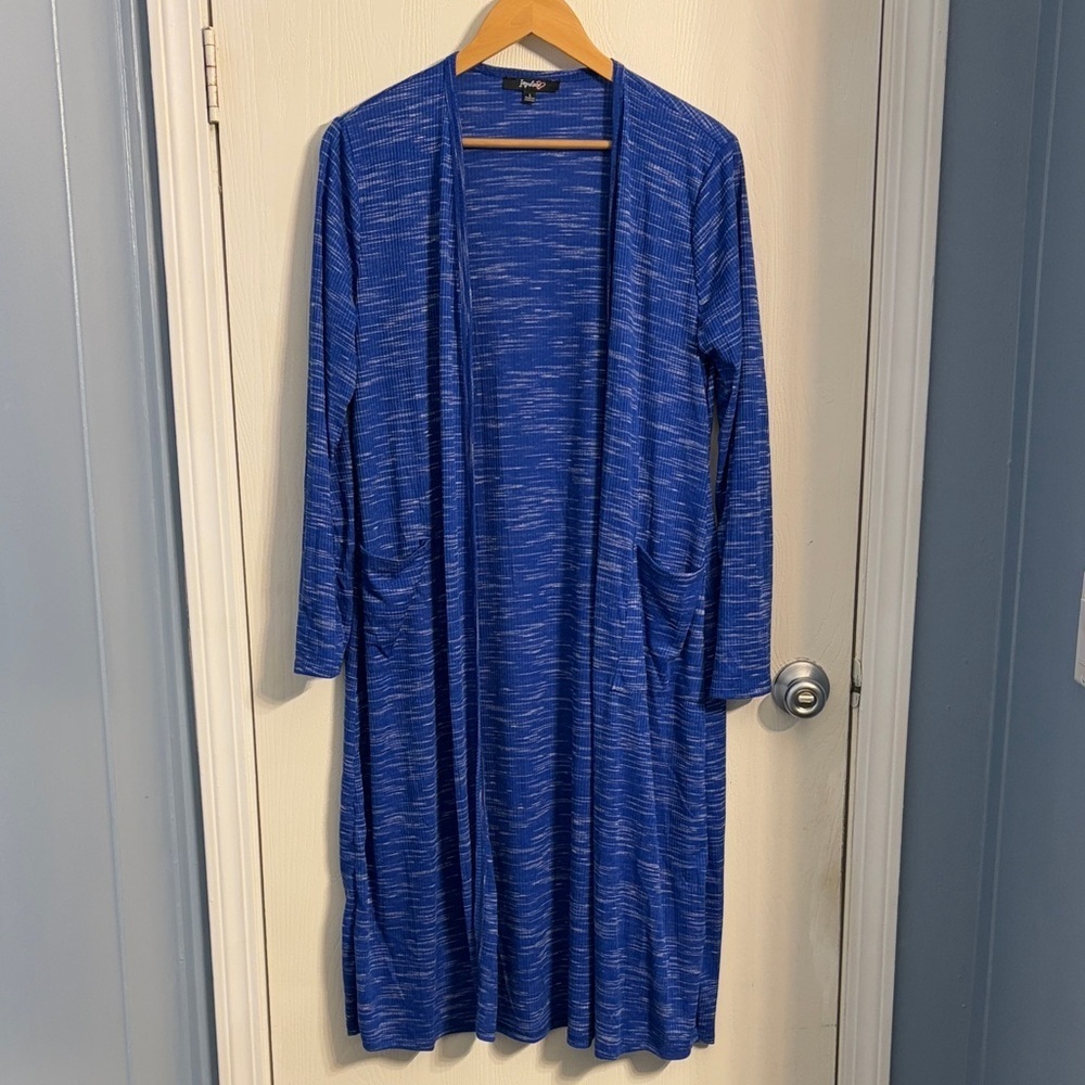Elegant Blue Women's Cardigan by Avenue